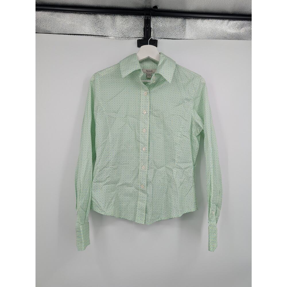 Faconnable Classic Button Up Shirt Womens Small Long Sleeve Career Office Staple